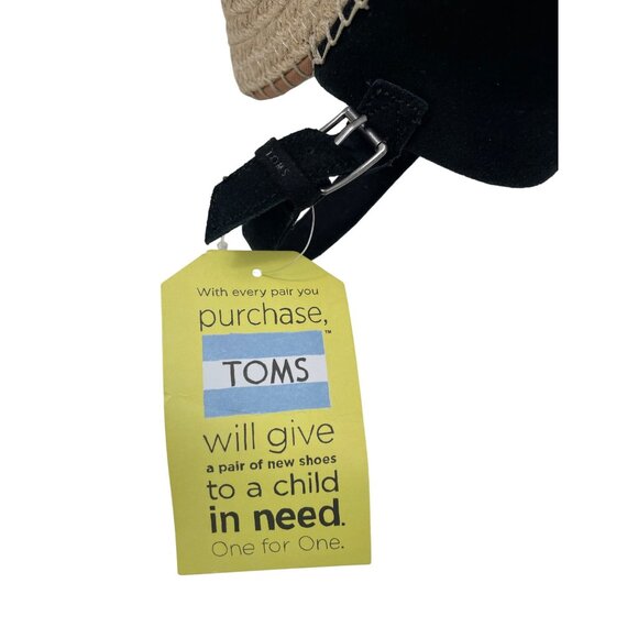TOMS Monica Espadrille Black Wedge Sandals Womens Size 7.5 - Picture 11 of 13